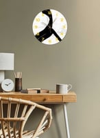 ساعة حائط مصنوعة من الأكريليك تعمل بالبطارية، بتصم...