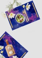 صينية تقديم مصنوعة من الأكريليك مزخرفة بتصميم نجوم...