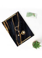 صينية تقديم مصنوعة من الأكريليك مزخرفة بتصميم داكن...