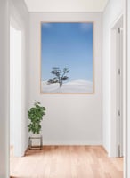 لوحة كانفاس على إطار خشبي، تصميم لقد حل الشتاء، لل...