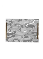 صينية تقديم مصنوعة من الأكريليك مزخرفة بتصميم تجري...