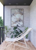 لوحة كانفاس على إطار خشبي، تصميم نمط زهور مميز، لل...