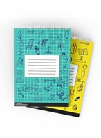 طقم من ٢ مفكرة دفتر ملاحظات بسلك حلزوني لكل واحدة...