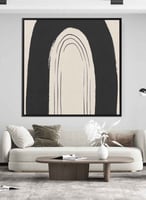 قوس قزح لوحة جدارية بلون اسود