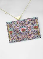 صينية تقديم مصنوعة من الأكريليك بمقابض معدنية ذهبي...