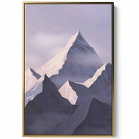 لوحة كانفاس على إطار خشبي، تصميم جبال الجليد، للمن...