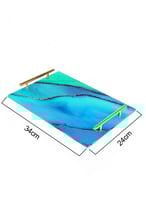 صينية تقديم مصنوعة من الأكريليك مزخرفة بتصميم ألوا...