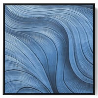 لوحة كانفاس مربع على إطار خشبي، تصميم فن تجريدي لم...