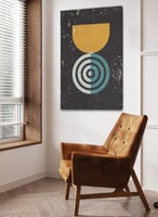 لوحة كانفاس على إطار خشبي بتصميم فن تجريدي