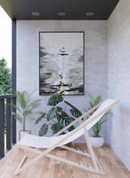 لوحة كانفاس على إطار خشبي، تصميم فن تجريدى مشى على...