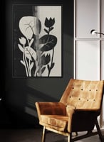 لوحة كانفاس على إطار خشبي بتصميم فن بوهيمي لأوراق...