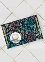 صينية تقديم مصنوعة من الأكريليك مزخرفة بتصميم زهور...