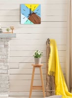 ساعة حائط مصنوعة من الأكريليك تعمل بالبطارية، بتصم...