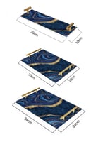 صينية تقديم مصنوعة من الأكريليك بمقابض معدنية ذهبي...