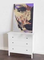 لوحة كانفاس على إطار خشبي، تصميم لغز العيون ، للمن...