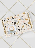 صينية تقديم اكريليك مزخرفة بتصميم ملون