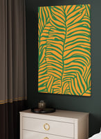 لوحه كبيرة بتصميم نمط فني للنباتات