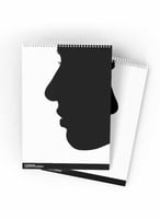 طقم من 2 مفكرة دفتر ملاحظات 50 ورقة بتصميم وجه