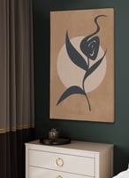 لوحة كانفاس بتصميم فن تجريدي زهرة