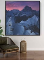 لوحة كانفاس مربع على إطار خشبي، تصميم شروق الشمس ع...