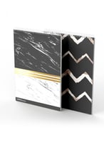 طقم من 2 مفكرة دفتر ملاحظات 50 ورقة بتصميم رخامي و...