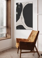 لوحة كانفاس على إطار خشبي بتصميم نمط فني ريترو