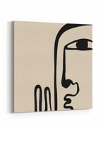 لوحة كانفاس مربع على إطار خشبي، تصميم فن تجريدي لو...