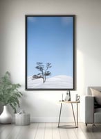 لوحة كانفاس على إطار خشبي، تصميم لقد حل الشتاء، لل...