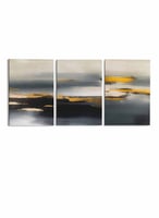 طقم من ٣ لوحات كانفاس على إطار خشبي، تصميم فن زيتي...