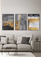 طقم من 3 لوحات كانفاس على إطار خشبي، تصميم جدارية...