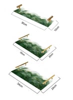 صينية تقديم مصنوعة من الأكريليك بمقابض معدنية ذهبي...