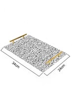 صينية تقديم مصنوعة من الأكريليك مزخرفة بتصميم أشكا...