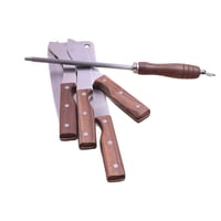 مجموعة سكاكين 5 قطع يد خشب FIAFI