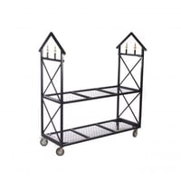 حامل الحطب مصفط بكفرات مقاس 1.30*1.30