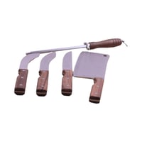 مجموعة سكاكين 5 قطع يد خشب FIAFI