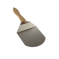 صاج خبز استيل بيد خشب 18*19 سم 0204