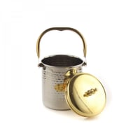 علبة سكر وشاي فضي غطاء ذهبي علاقي رقم 3