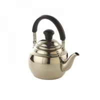 ابريق استيل مع شخال يد اسود 1 لتر فيافي