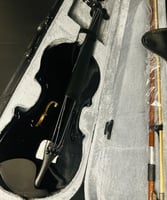 كمان كلاسيكي كمنجة باللون الأسود قياس 4/4