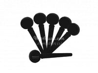 طقم مفاتيح للعود من خشب الزيتون اللون 1 الأسود(مطف...