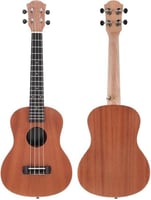 جيتار أوكيليلي 4 أوتار خشب، لون بني