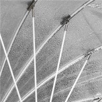 قلو مظلة عميقه مطرزه من الياف زجاجية فضية سهلة الق...