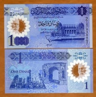 ليبيا فئة 1 دينار ( عمر المختار) بوليمر أنسر