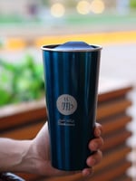 كوب حراري - أزرق معدني
