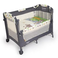 سرير أطفال من 0-4 سنوات لون رمادي كامل