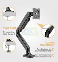ستاند شاشة متحرك لشاشة وحده باللون الأسود