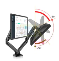 ستاند شاشة متحرك لشاشتين باللون الأسود