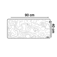 ماوس باد ARC TOPO باللون الابيض وتخطيط باللون الأس...