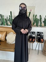 عباية الكم بكلفه مطرزه نص كلوش- قماش انترنت