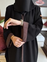 عباية الكم قلاب بني والوسط ربع كلوش - ملكي